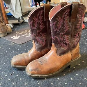 Ariat Women Brown Western Steeltoe Boots